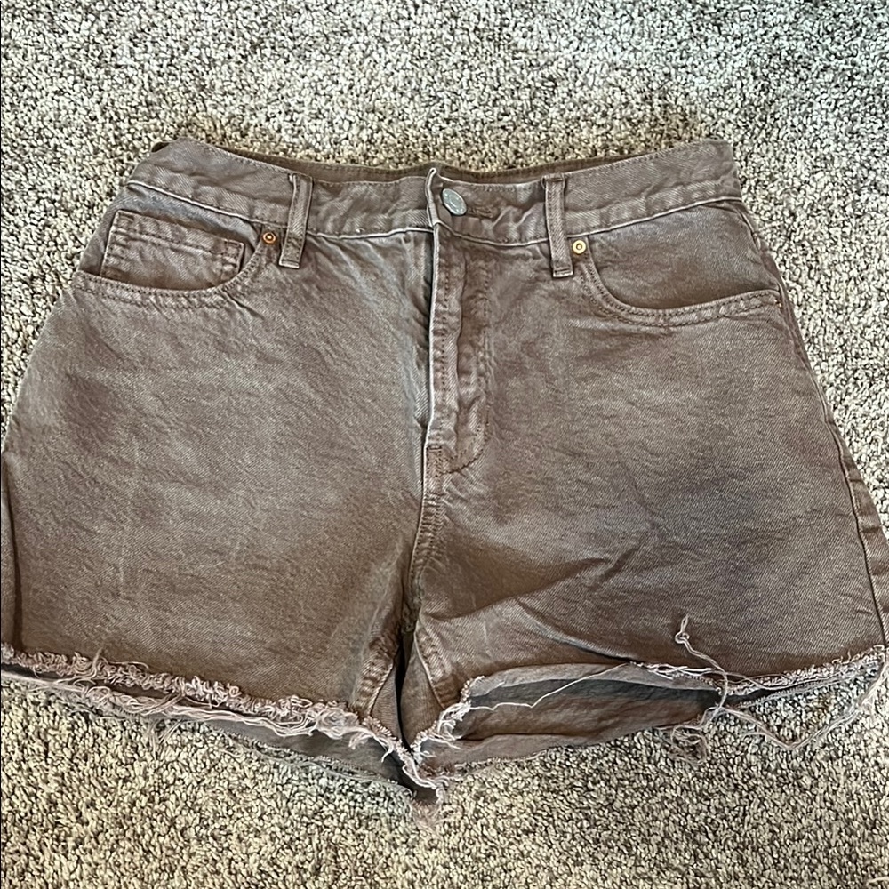 Women's Brown Denim Shorts